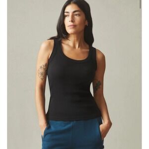 NWOT‎ American Giant Womens Ribbed Tank Top XS Black Made in USA